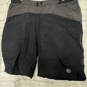 Novara Mens Mountain Biking Cycling 10" Inseam Padded Belted SHorts Black Large